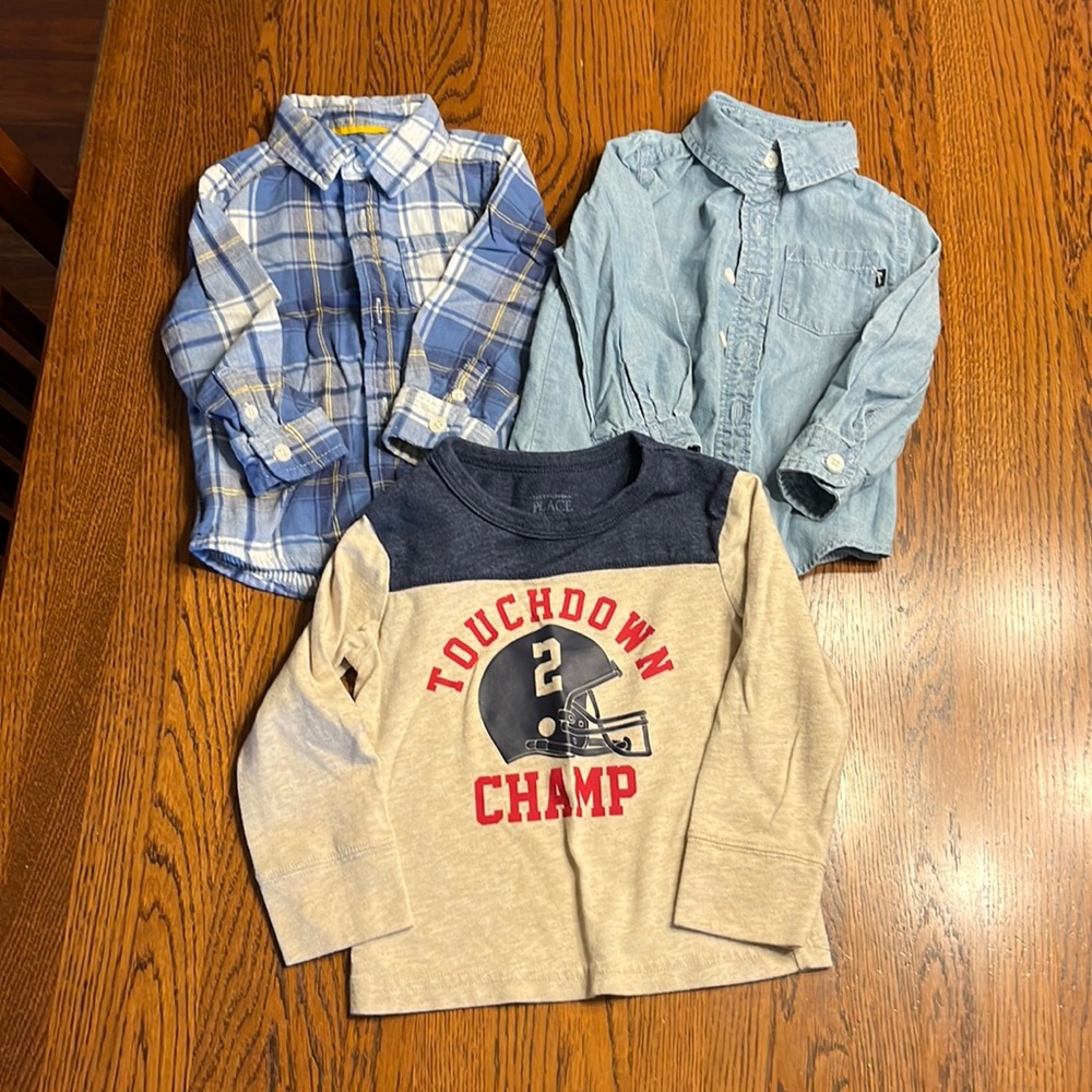 OshKosh Button Downs and Childrens Place T